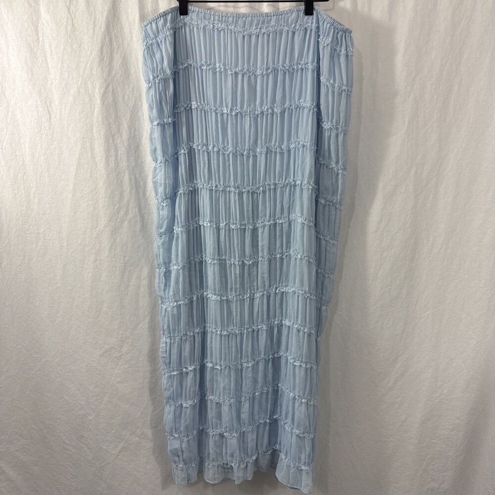 Peppermayo Blue Daydreaming Tiered Lace Maxi Skirt Women’s Sz 3XL Cottagecore